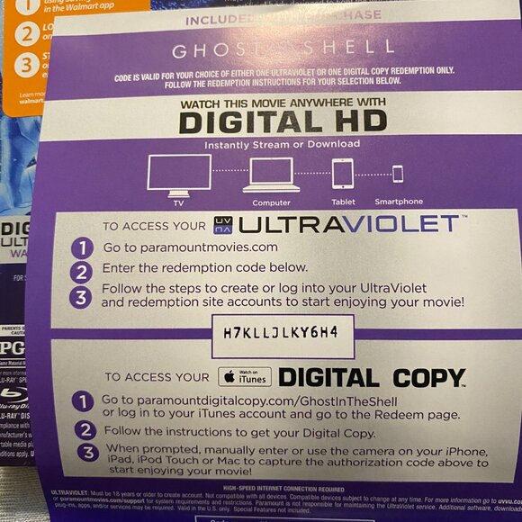 GHOST IN THE SHELL BLU-RAY + DVD + DIGITAL HD MOVIE - Picture 6 of 6